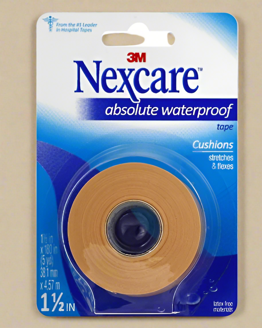 Nexcare™ Absolute Waterproof Tape – 1.5 Inch x 180 Inches (1 Roll)