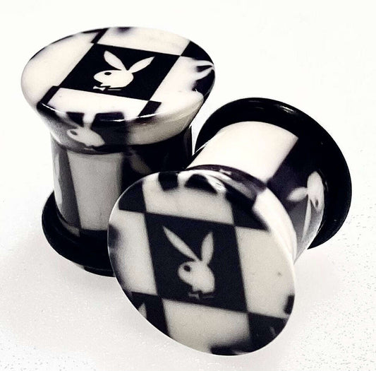 PLAYBOY EAR PLUGS 00G Gauge Plugs & Tunnels | 00g Gauges Body Jewelry - COLO
