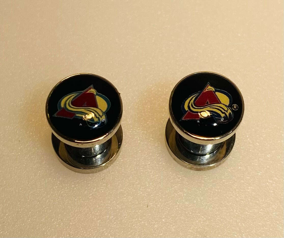 Colorado Avalanche Ear Plug 2G Stainless Steel - COLO