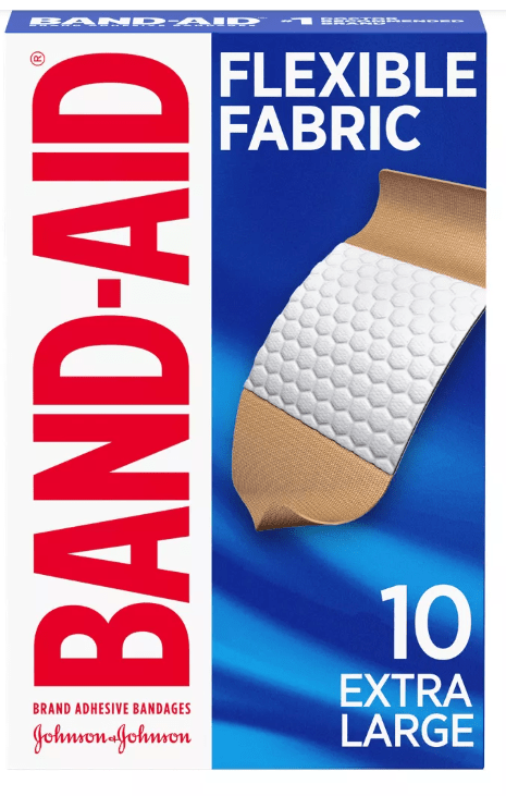 Band-Aid Brand Flexible Fabric Bandages – Extra Large, 10 Count - COLO