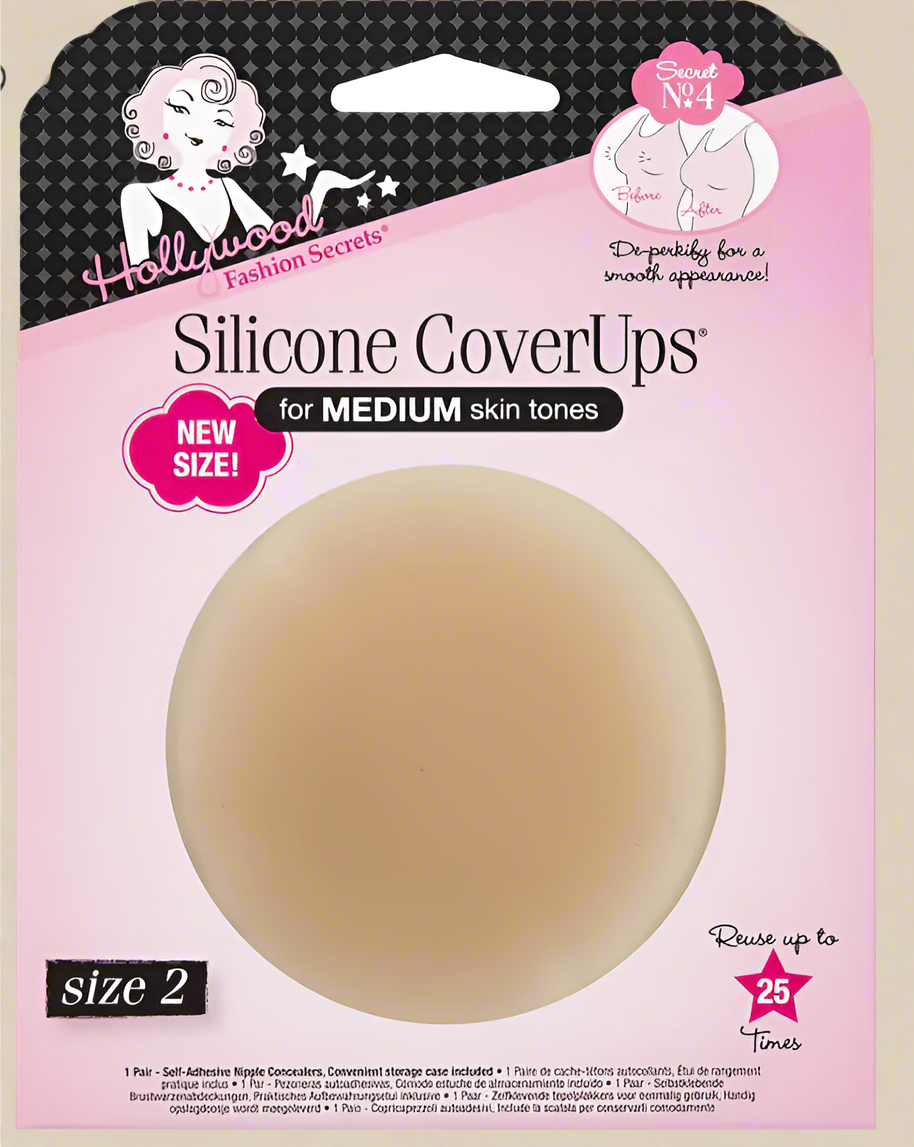 Hollywood Fashion Secrets® Silicone CoverUps – Size 2, Medium Skin Tones