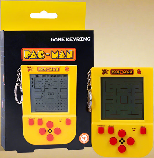 Pac-Man Keyring Mini Arcade Game – Classic 8-Bit Handheld