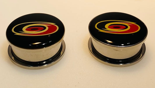 Carolina Hurricanes Ear Plug 1" Stainless Steel