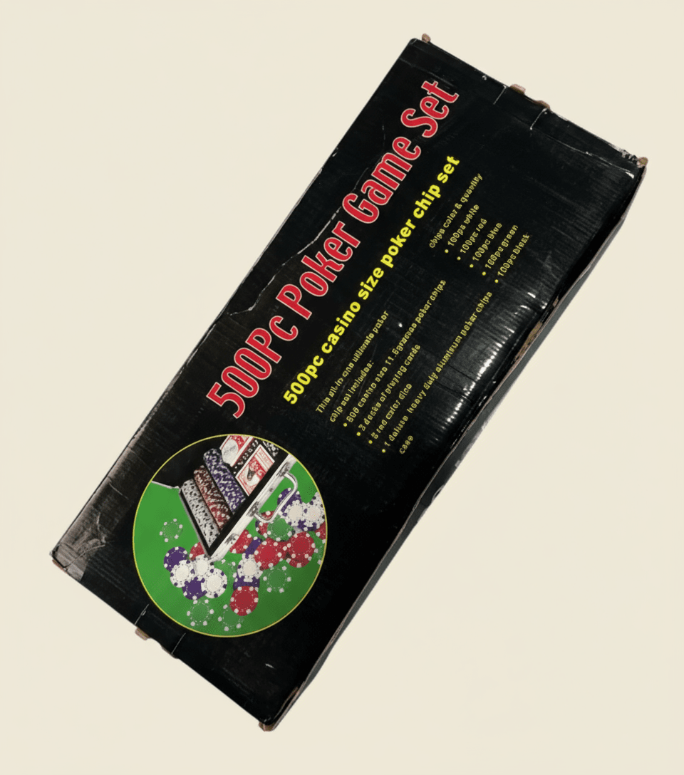 Professional 500-Piece Poker Game Set with Aluminum Suitcase and Cards - COLO