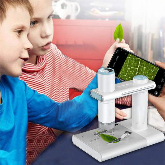 USB Wireless Handheld Microscope – Zoom Stereo Magnifier with LED Shadowless Light - COLO