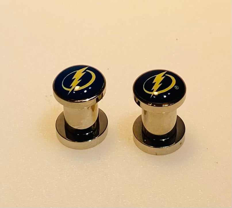Tampa Bay Lightning Ear Plug 2G Stainless Steel