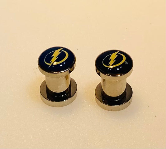 Tampa Bay Lightning Ear Plug 2G Stainless Steel