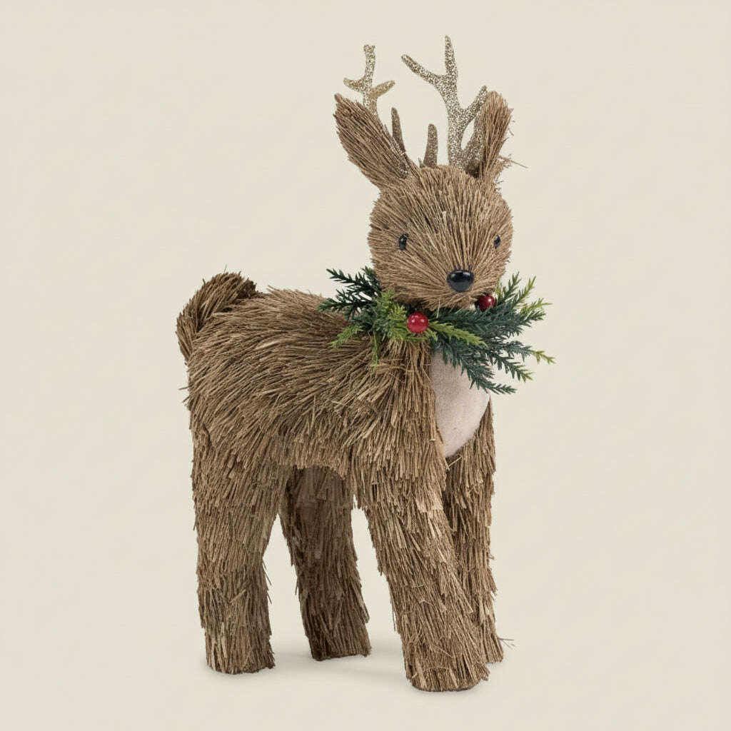 Christmas Ornaments Straw Reindeer - COLO