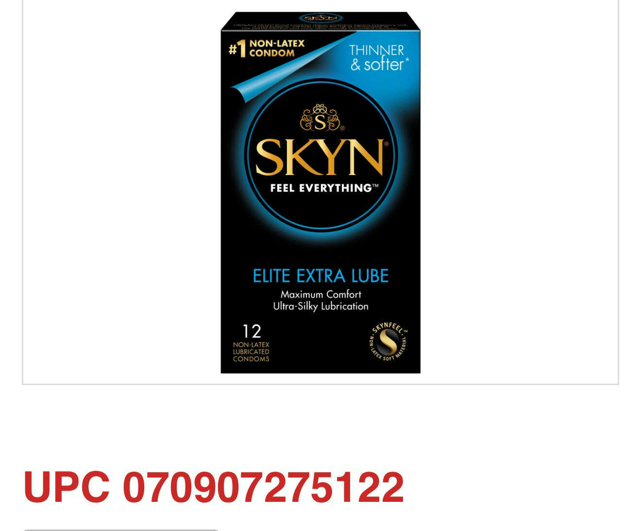SKYN Extra Lubricated Non-Latex Condoms (12 Pack) - COLO