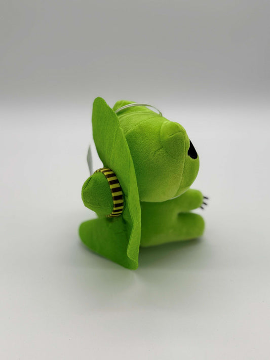 Small Green Frog Plush Toy with Hat – 8" to 9" Cute Stuffed Animal - COLO
