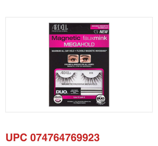 ARDELL MAGNETIC MAGAHOLD LINER & LASH,FAUXMINK 818 BLACK