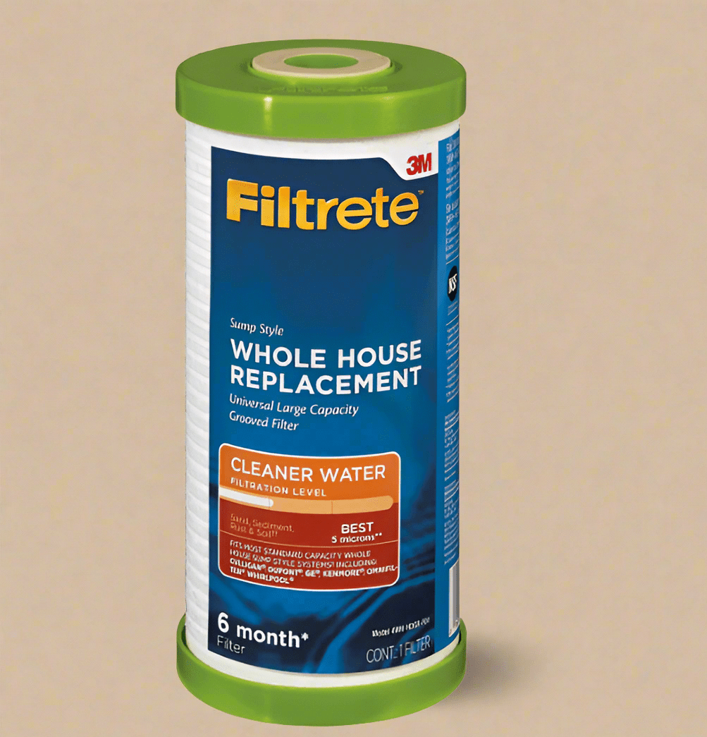 Filtrete Large Capacity Whole House Grooved Replacement Water Filter 4WH-HDGR-F01, 1-Pack, for use with 3WH-HD-S01 System 4.62"D x 4.62"W x 9.62"H - COLO