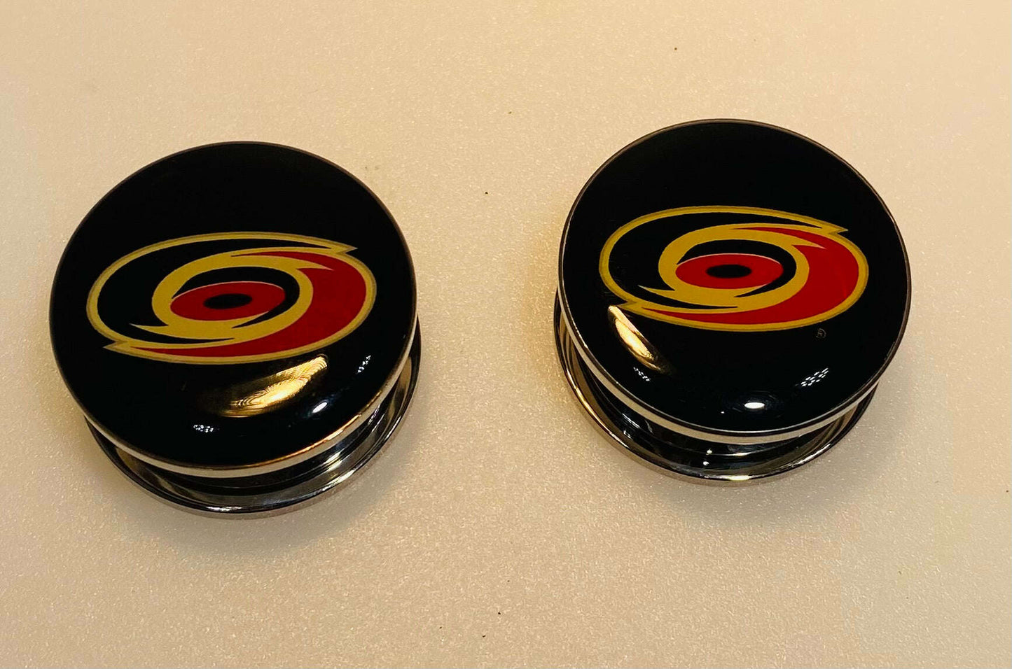 Carolina Hurricanes Ear Plug 1" Stainless Steel - COLO