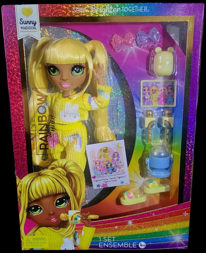 Rainbow High Junior High Sunny Madison PJ Party Fashion Doll Beautiful! - COLO