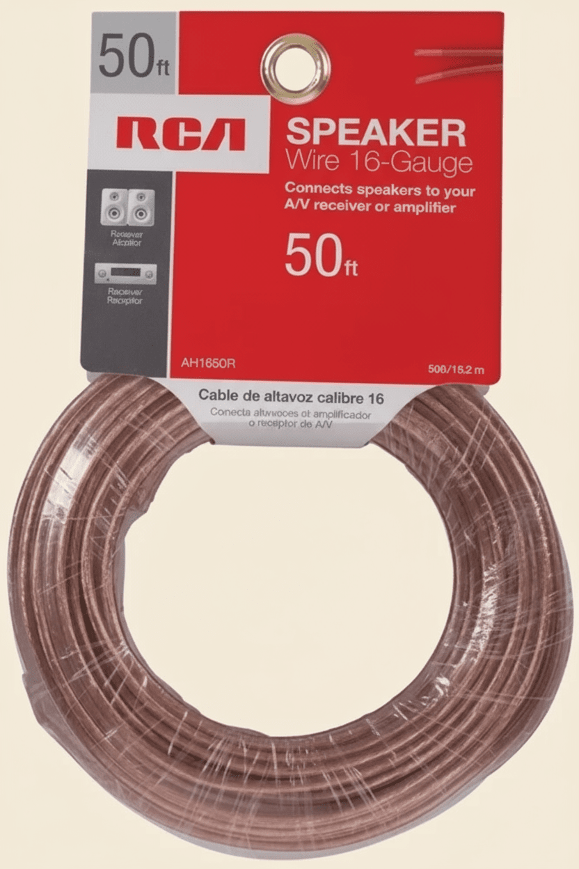 RCA AH1650R 16-Gauge High-Performance Speaker Wire – 50 Ft - COLO