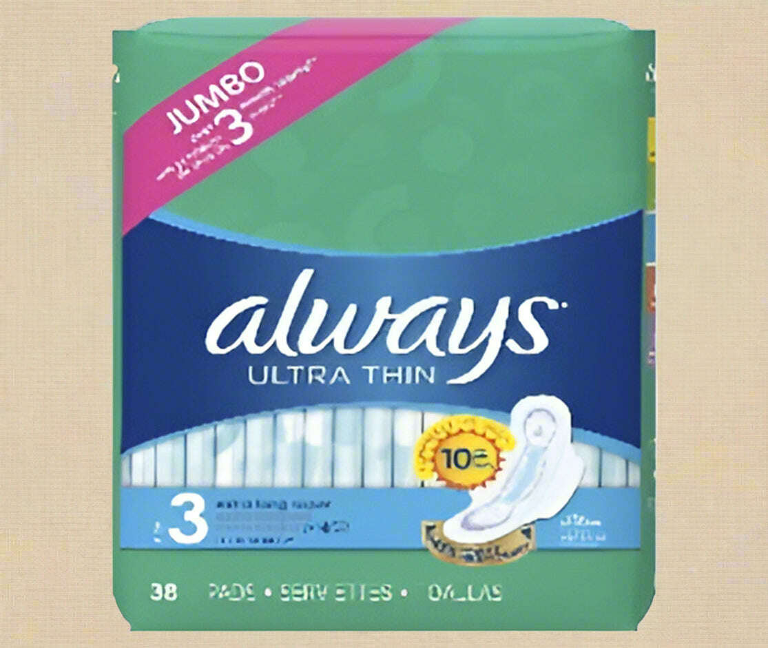 Always Ultra Thin Pads – Size 3 Extra Long Super with Wings (38 ct) - COLO