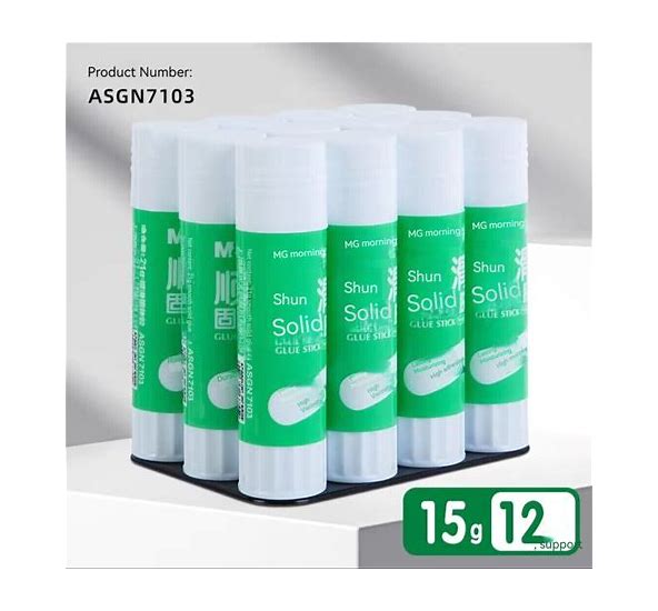 M&G Solid Glue Sticks – High Viscosity, Non-Toxic (3-Pack, 8g/15g/21g)