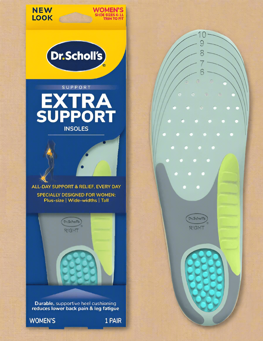 Dr. Scholl’s® Extra Support Insoles for Women – Trim to Fit (Size 6–11) - COLO