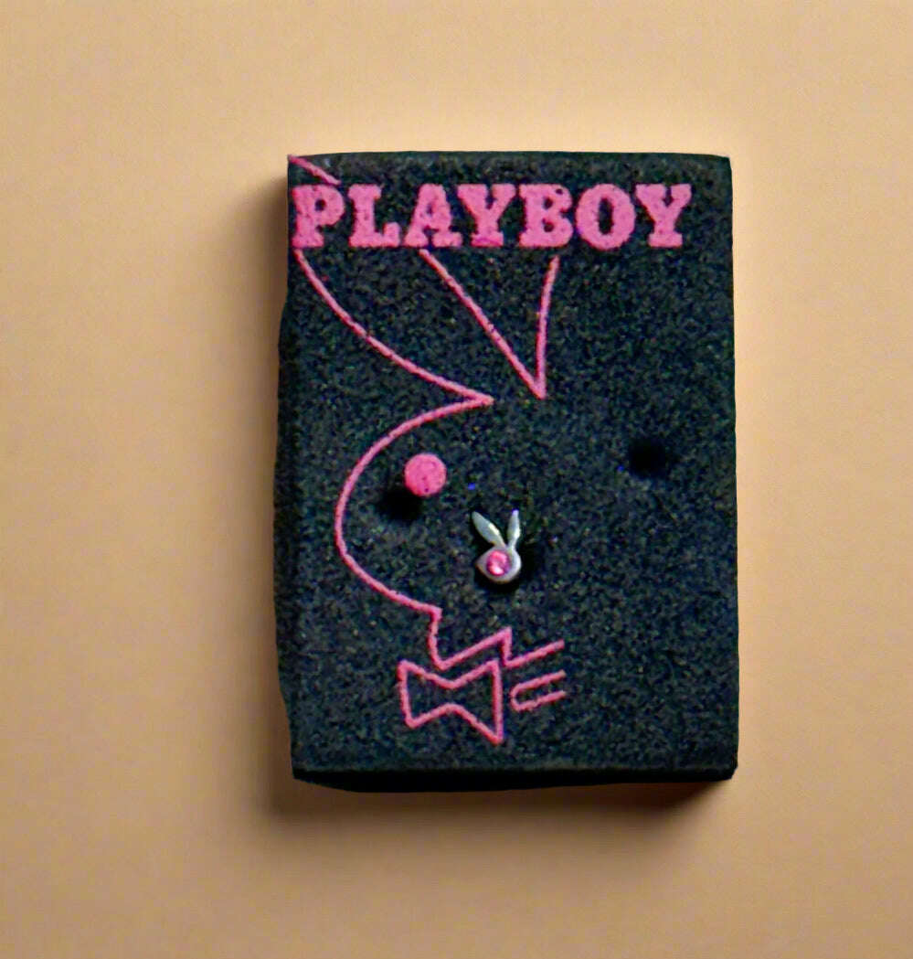 Playboy Nose Stud – Pink Crystal Accent in Stainless Steel - COLO