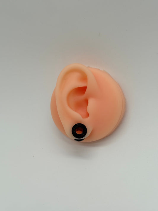 Hollow Stainless Steel Ear Plug Tunnels – Gold, Silver, or Black