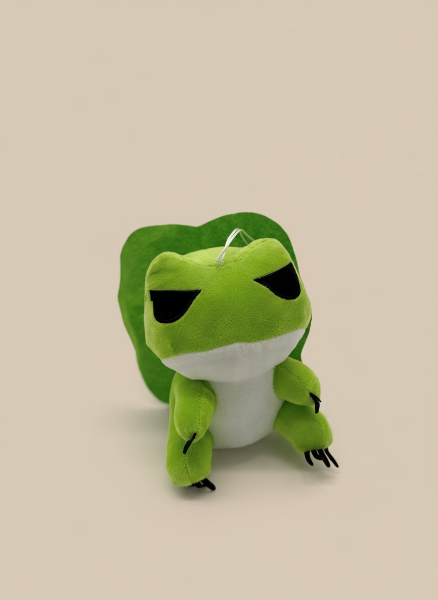 Small Green Frog Plush Toy with Hat – 8" to 9" Cute Stuffed Animal