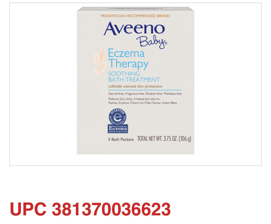Aveeno Baby Eczema Therapy Soothing Bath Treatment