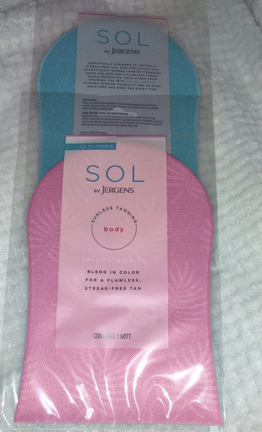 SOL by Jergens Sunless Tanning Reusable Application Mitts – 2-Pack