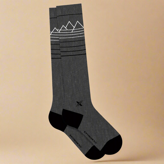 HAPPY WOOL MERINO WOOL COMPRESSION SOCKS GRAY