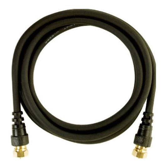 RCA 6-Foot Black Digital RG6 Coaxial Cable – Gold-Plated Connectors (VH606R)