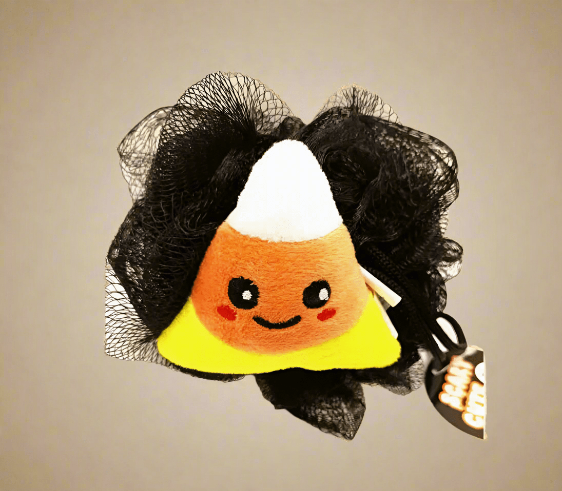 2-Pack Halloween Candy Corn Loofah Body Sponge Poufs - COLO