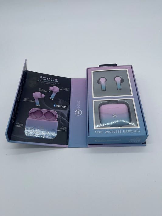 BICNIC Focus True Wireless Earbuds Lite (Blue & Purple)