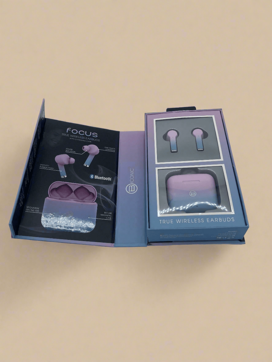 BICNIC Focus True Wireless Earbuds Lite (Blue & Purple) - COLO