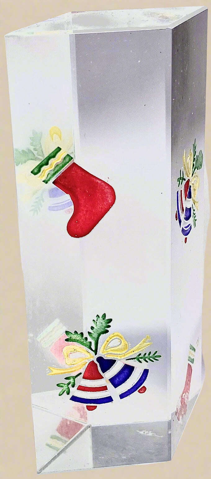 Christmas Stocking & Ornament Acrylic Block - COLO
