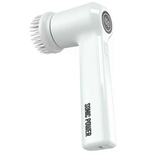 Sonic Power Rechargeable Electric Scrubber with Interchangeable Brush Heads