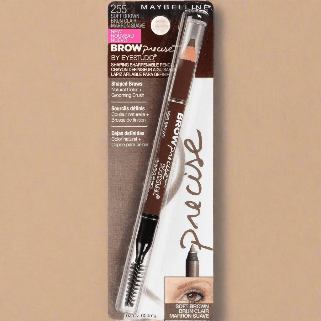 Maybelline Brow Precise Shaping Eyebrow Pencil – Soft Brown (255), 0.02 oz - COLO