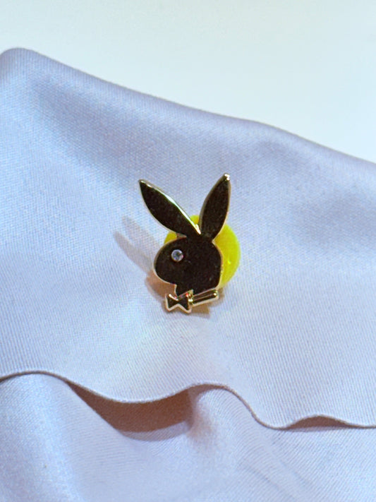 Playboy Bunny Lapel Pin – Gold-Tone Finish with Crystal Eye