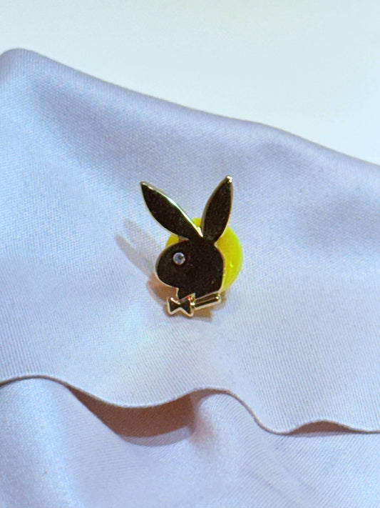 Playboy Bunny Lapel Pin – Gold-Tone Finish with Crystal Eye - COLO