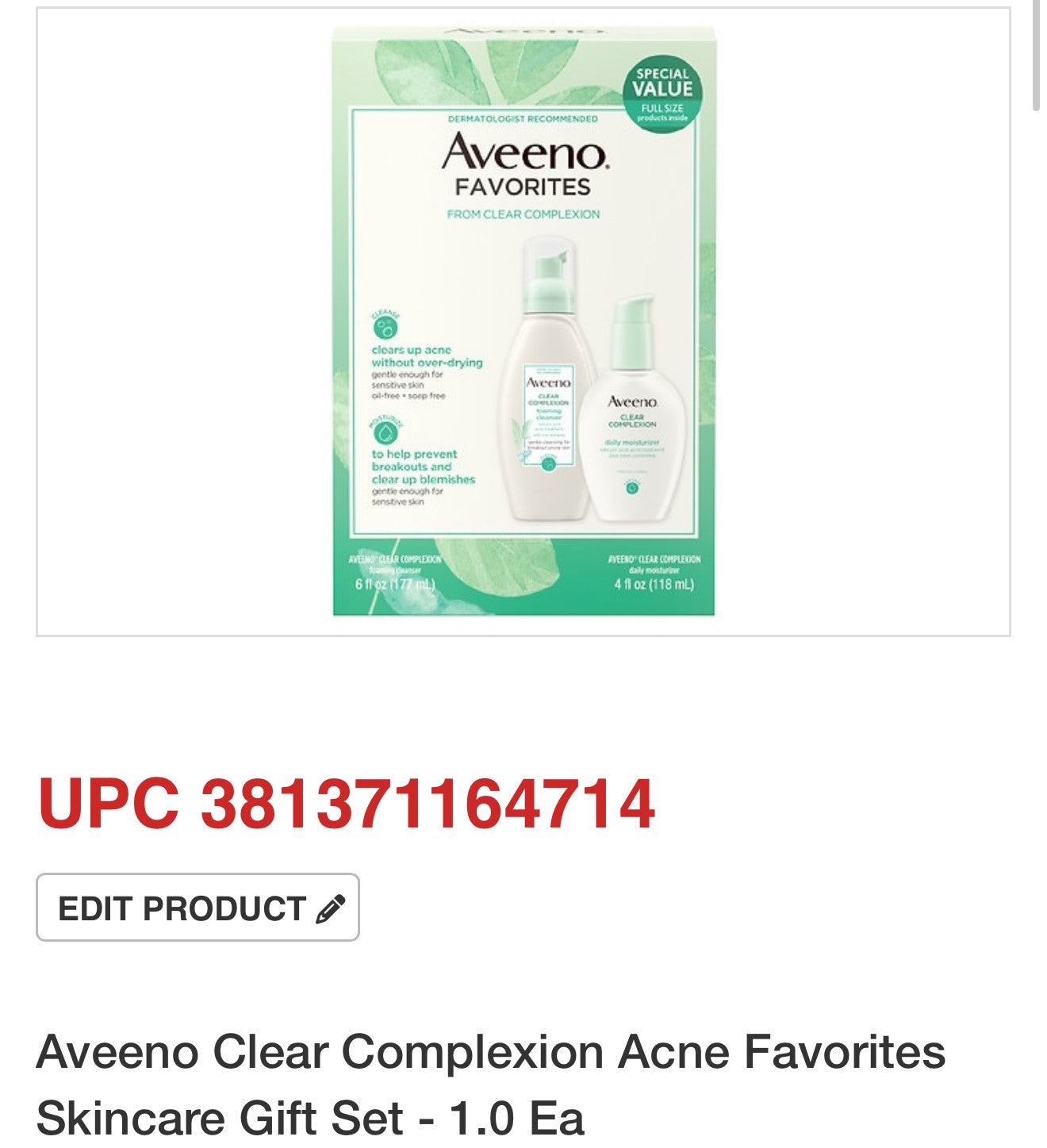 Aveeno Clear Complexion Acne Favorites