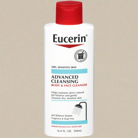 Eucerin Advanced Cleansing Body and Face Cleanser - Unscented - 16.9 Fl Oz