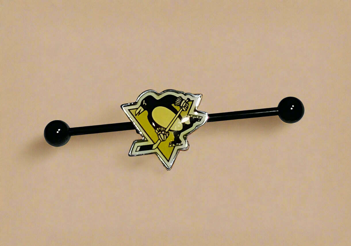 Pittsburgh Penguins stainless steel ear bars - COLO