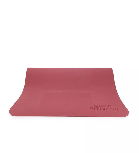 LOMI FITNESS YOGA MAT WITH SLIP-FREE MATERIAL GARNET
