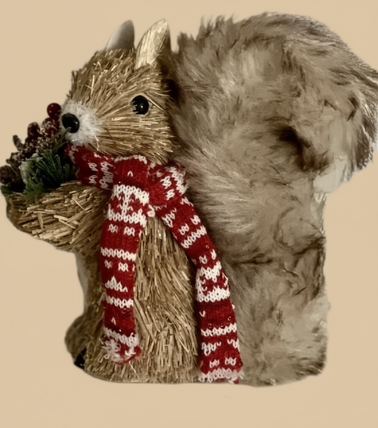 Christmas Ornaments Straw Squirrel