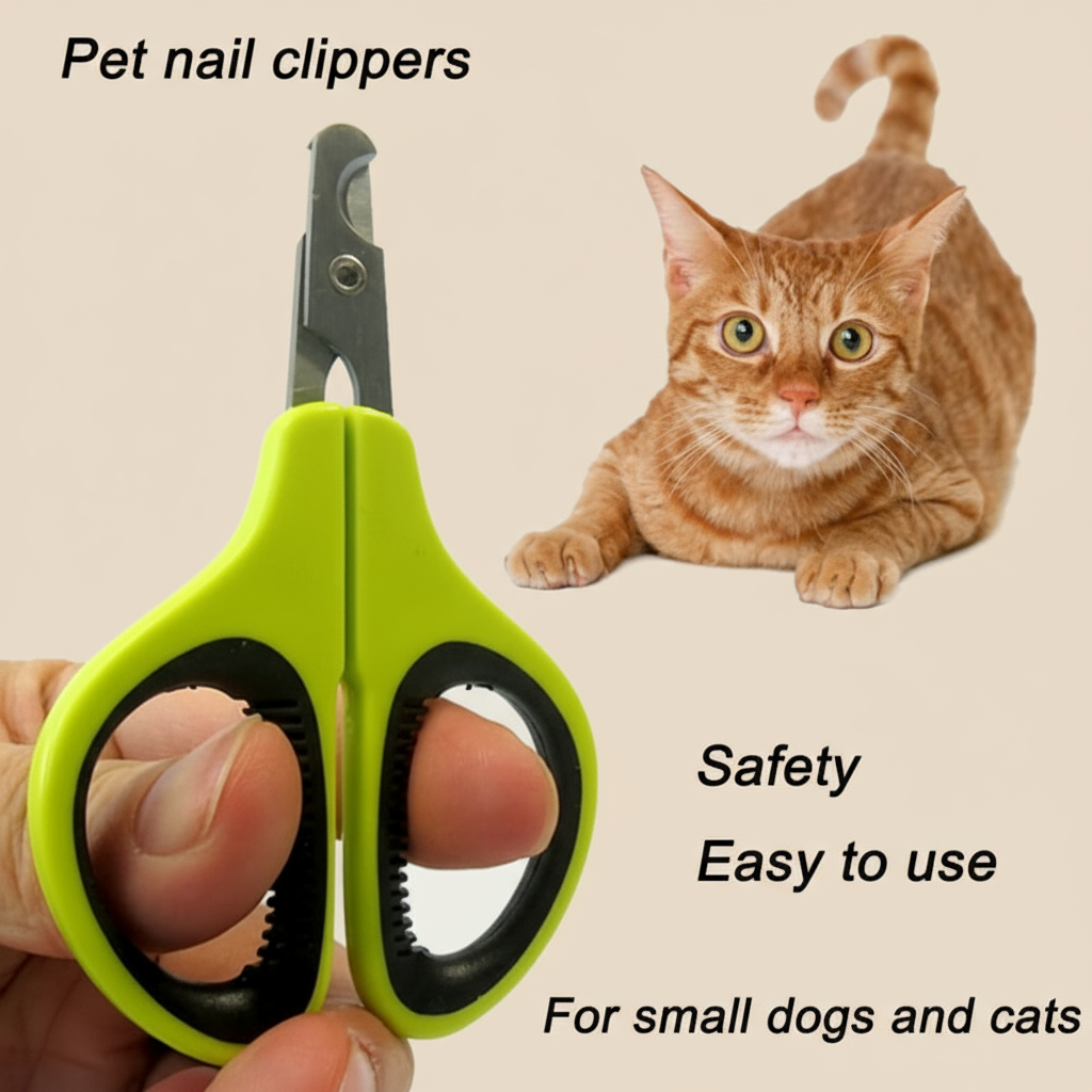 Pet Nail Clippers – Stainless Steel Grooming Scissors with Ergonomic Grip