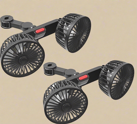 Car Rear Dual Fan F4207 – USB Interface Multifunctional Car Fan