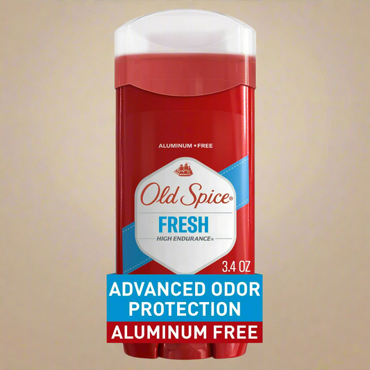 Old Spice High Endurance Fresh Men’s Deodorant – Aluminum Free Invisible Solid Stick, 3.4 oz