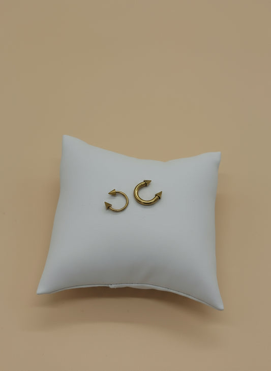 Gold Chrome Horseshoe Piercing – Large (Cone Ends)