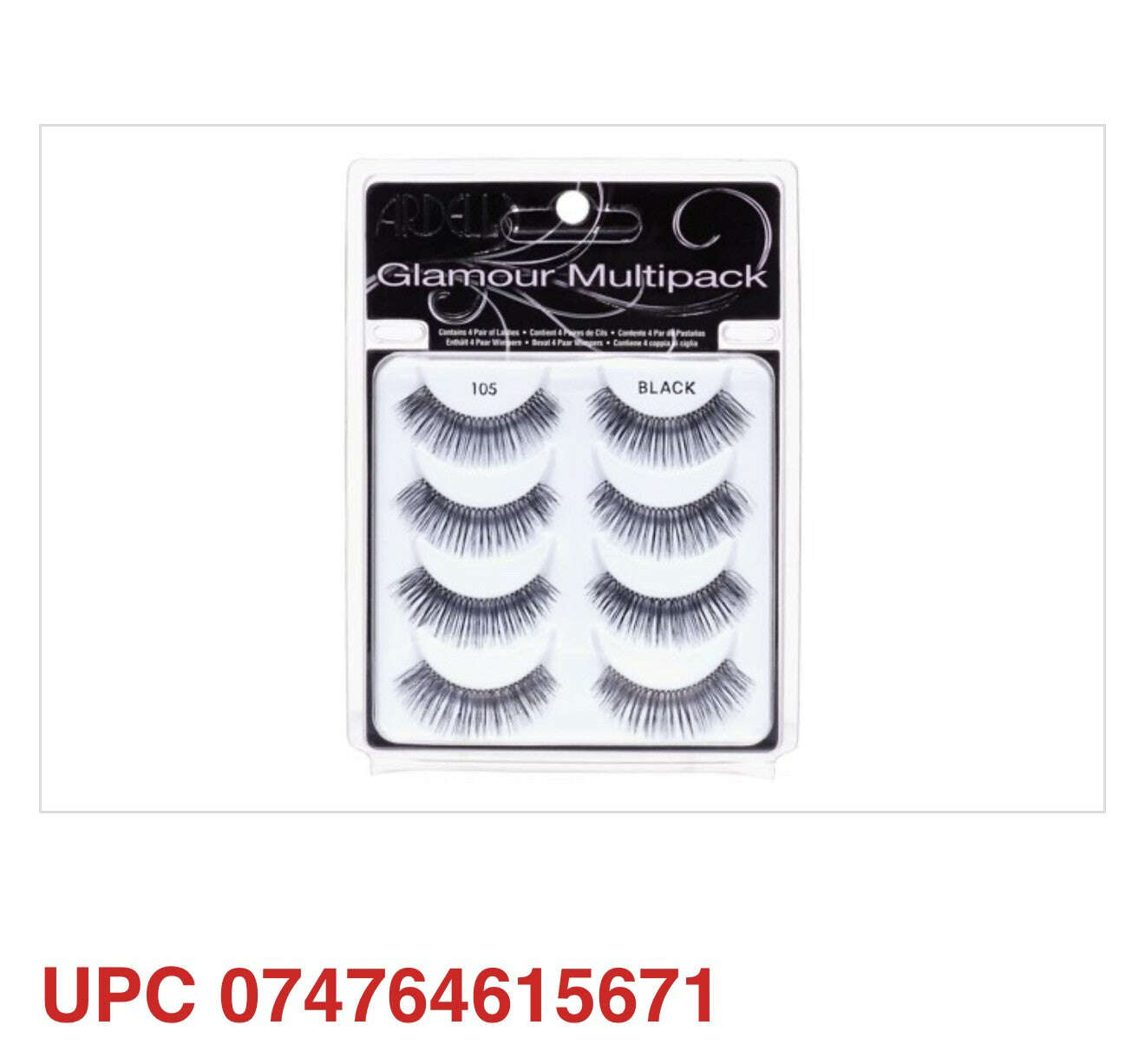 ARDELL Professional Natural 110 Eyelash Multipack – Black (6 Pairs) - COLO