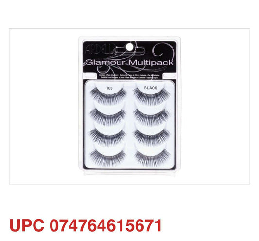 ARDELL Professional Natural 110 Eyelash Multipack – Black (6 Pairs) - COLO