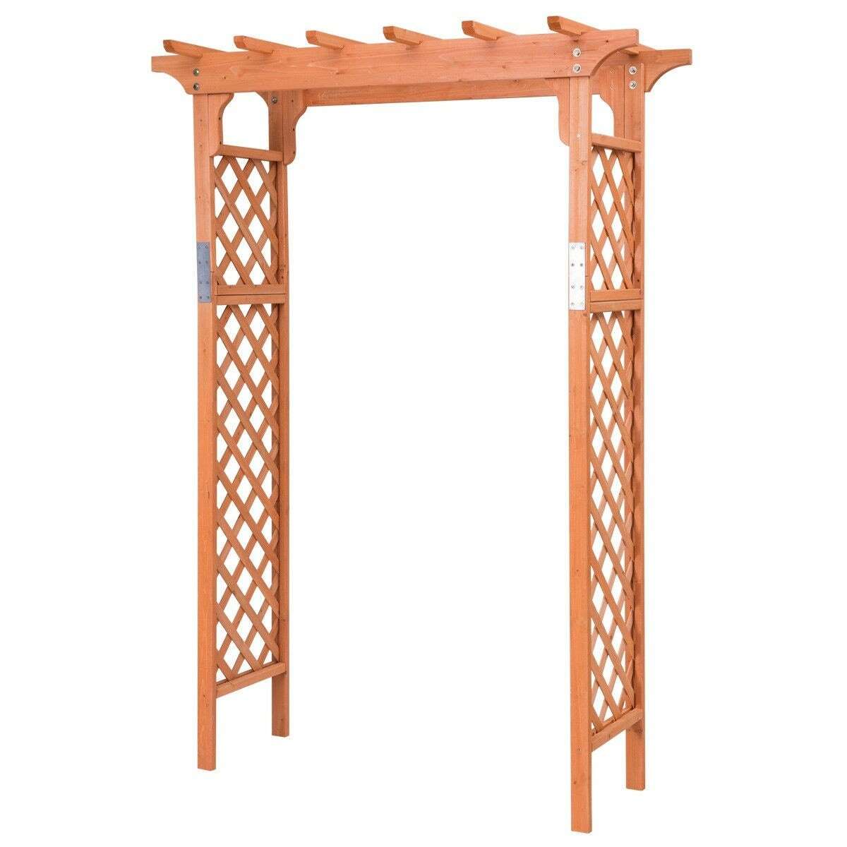 7 Ft Garden Wooden Arbor Arch Pergola – Outdoor Trellis for Vines & Weddings - COLO