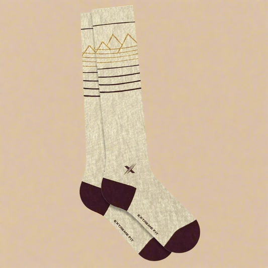 HAPPY WOOL MERINO WOOL COMPRESSION SOCKS CREAM